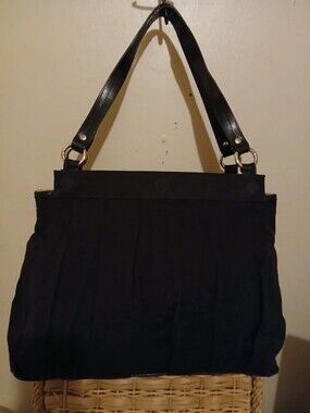Miche Prima Large Base Bag Black Pleated Canvas - NWOT